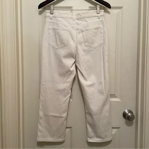 L.L. Bean Denim‎ Capris White Classic Fit Jeans Women's Size 4 Regular EUC - Picture 2 of 4